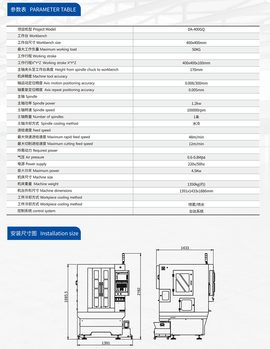 DA-400GQ全罩高光機(jī)參數(shù)